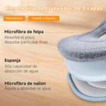 Bomidi - Trapeador Giratorio M20 Gris 3 en 1 Doble Compartimento