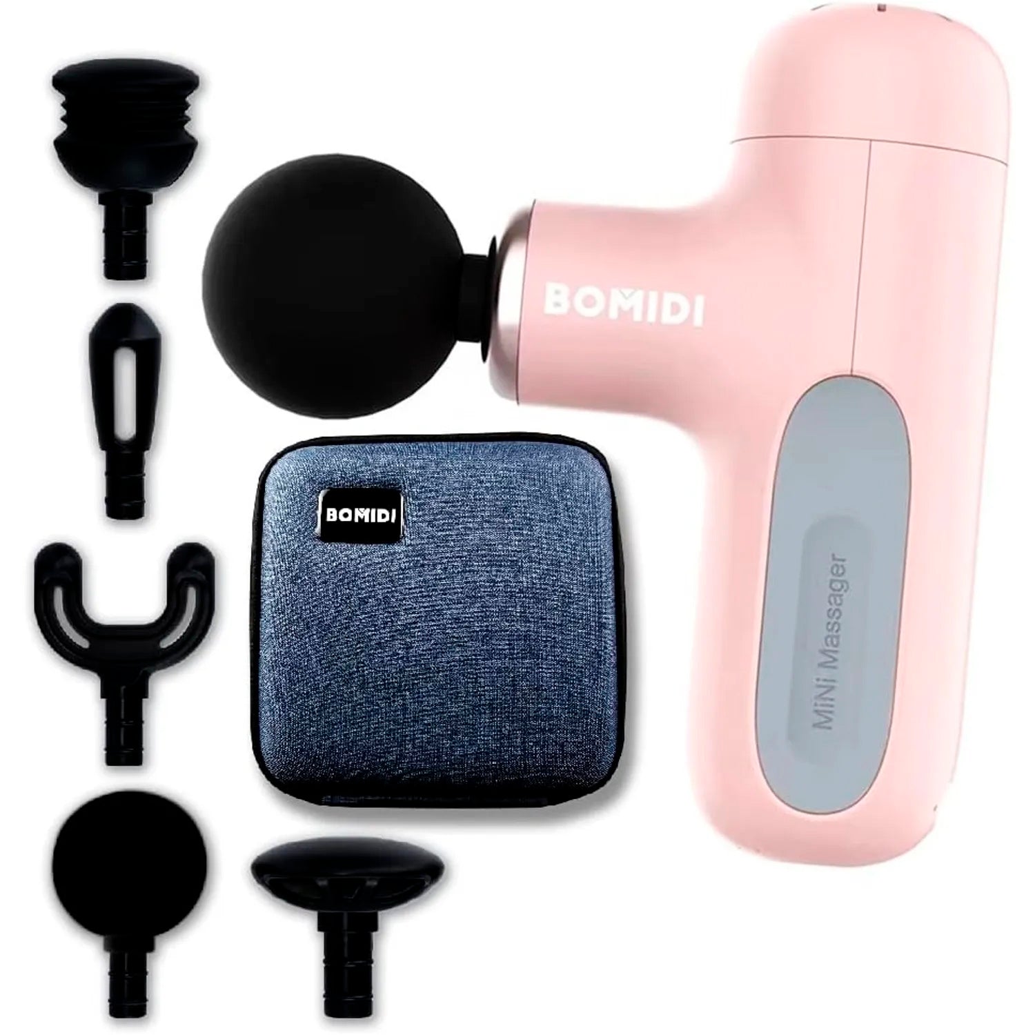 Bomidi - Mini Masajeador M1 Rosa 5 Velocidades Portátil