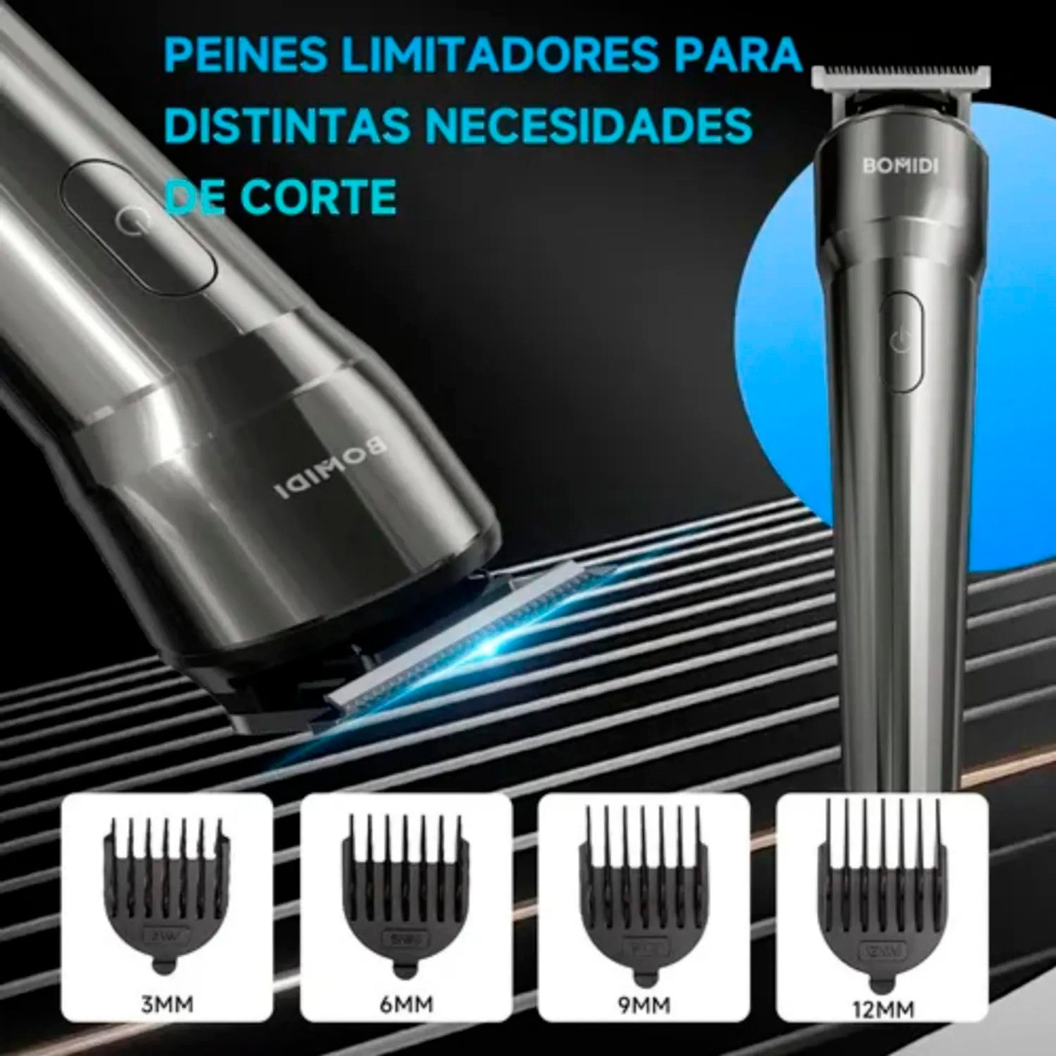 Bomidi - Cortadora de Cabello L2 Negro Cuchillas de Alta Precisión