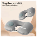 BOMIDI - Almohada de Cuello U02 Gris Inflable para Viaje