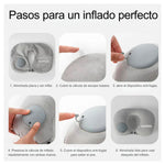 BOMIDI - Almohada de Cuello U02 Gris Inflable para Viaje