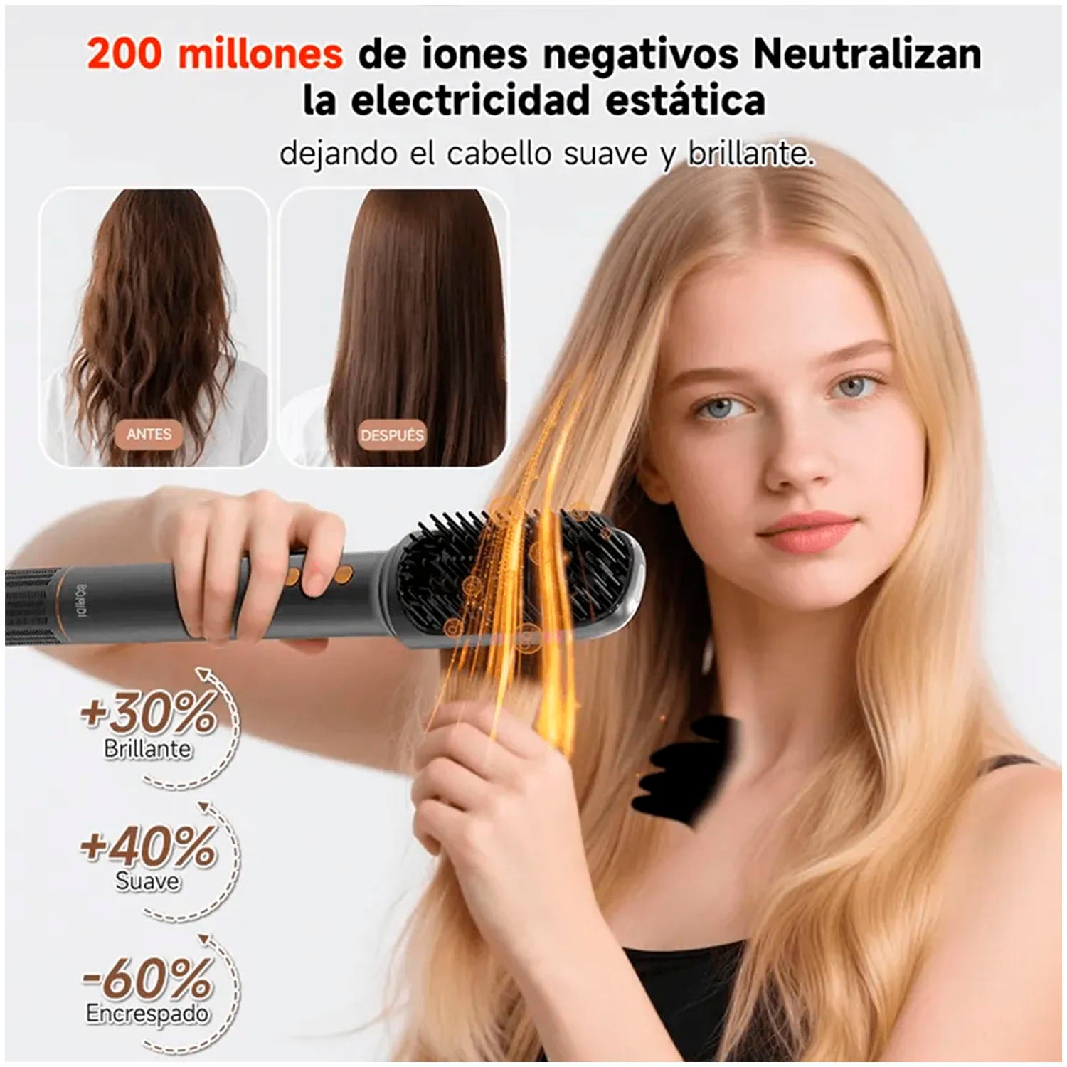BOMIDI - Secadora de Cabello Profesional HD07 Plata 7 en 1