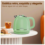 BOMIDI - Hervidor Eléctrico Retro YD-1831 Verde 1.7L 1500W