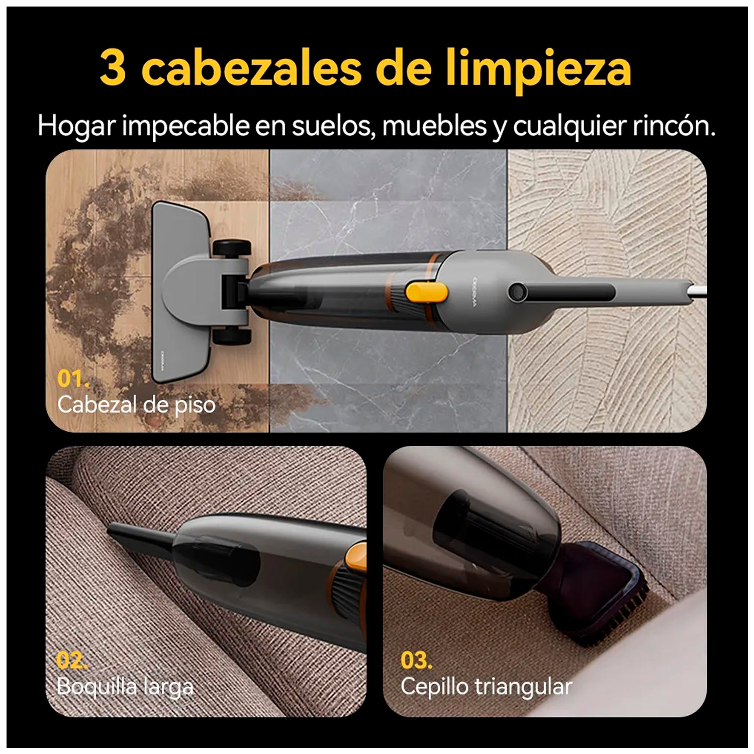 DEERMA - Aspiradora 2 en 1 DX170 Blanco 600W