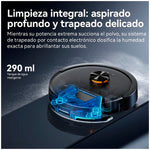 DEERMA - Aspiradora Robot Inteligente DEM-S30 Negra con Estación de Vaciado Automático