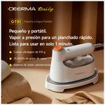 DEERMA - Plancha y Vaporizador Portátil GT01 Blanco 1400W