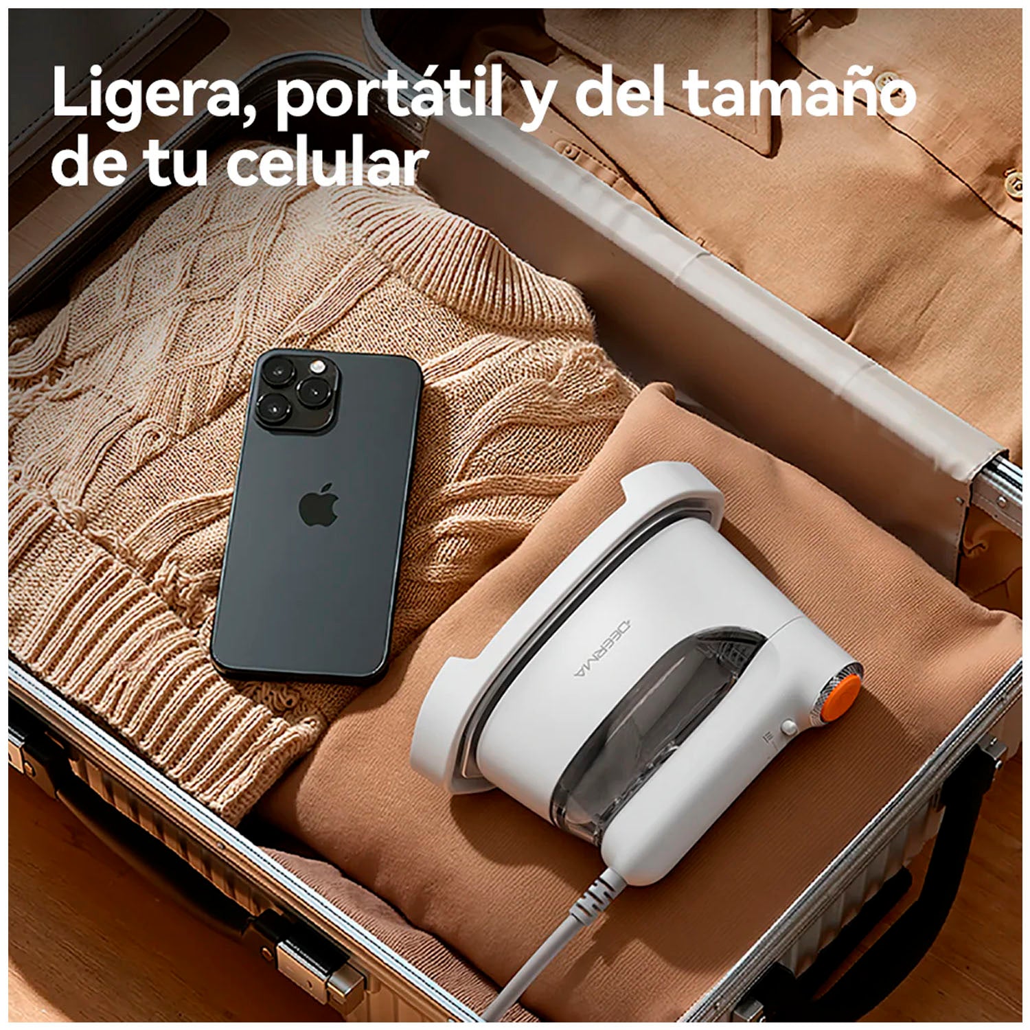 DEERMA - Plancha y Vaporizador Portátil GT01 Blanco 1400W