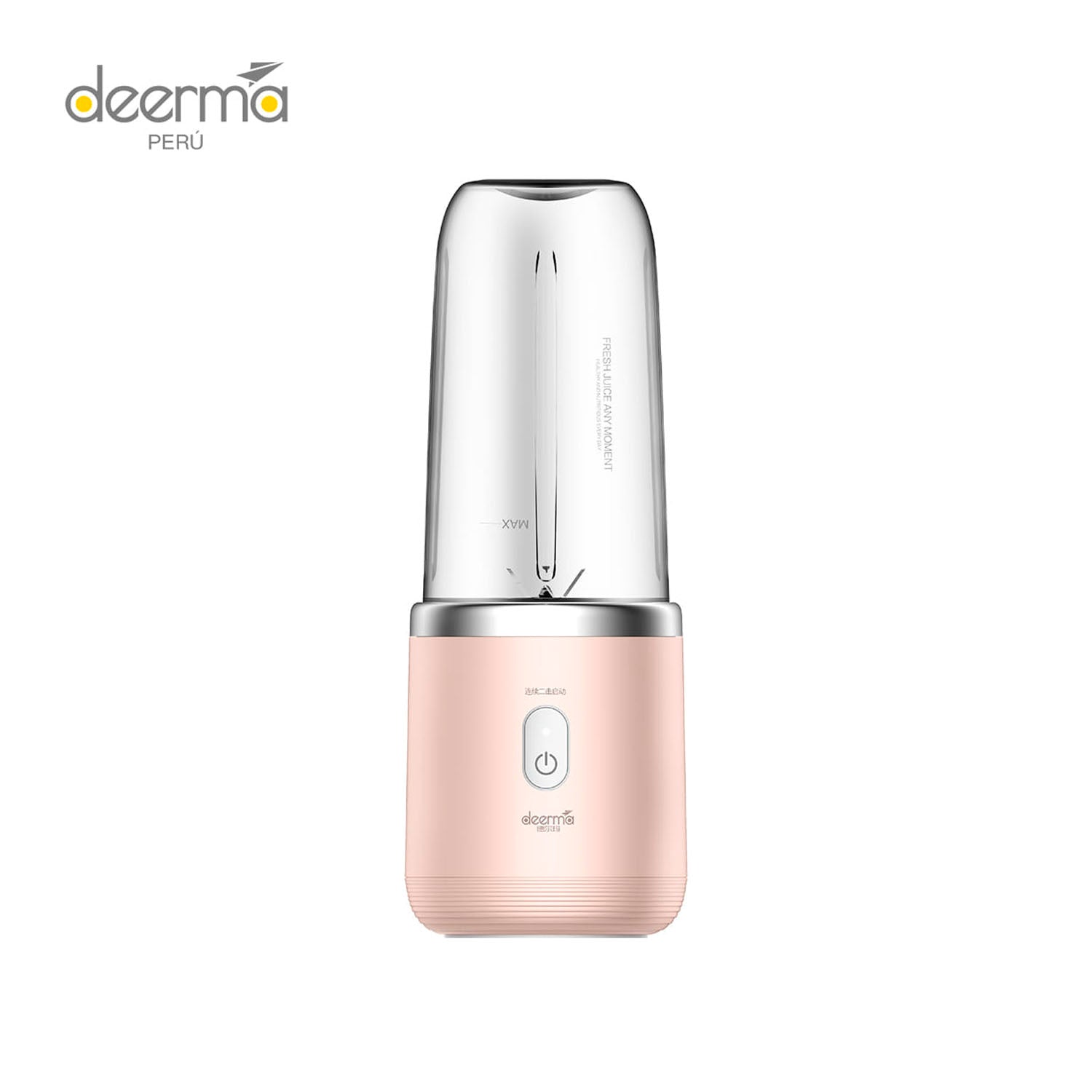 DEERMA - Mini Licuadora Portátil NU05 Rosa 400ml 140W
