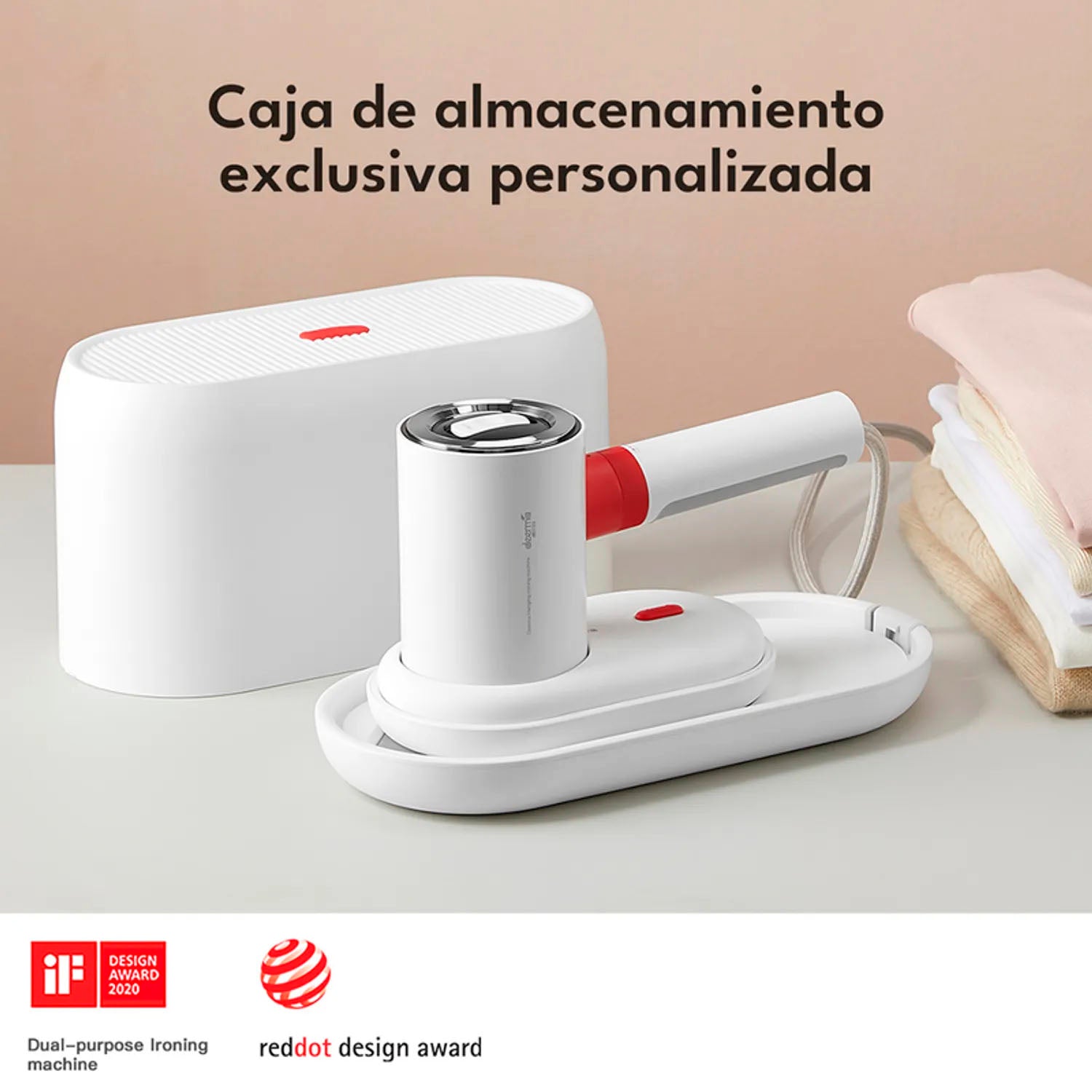 DEERMA - Plancha y Vaporizador Portátil DEM-HS200 Blanco 1000W