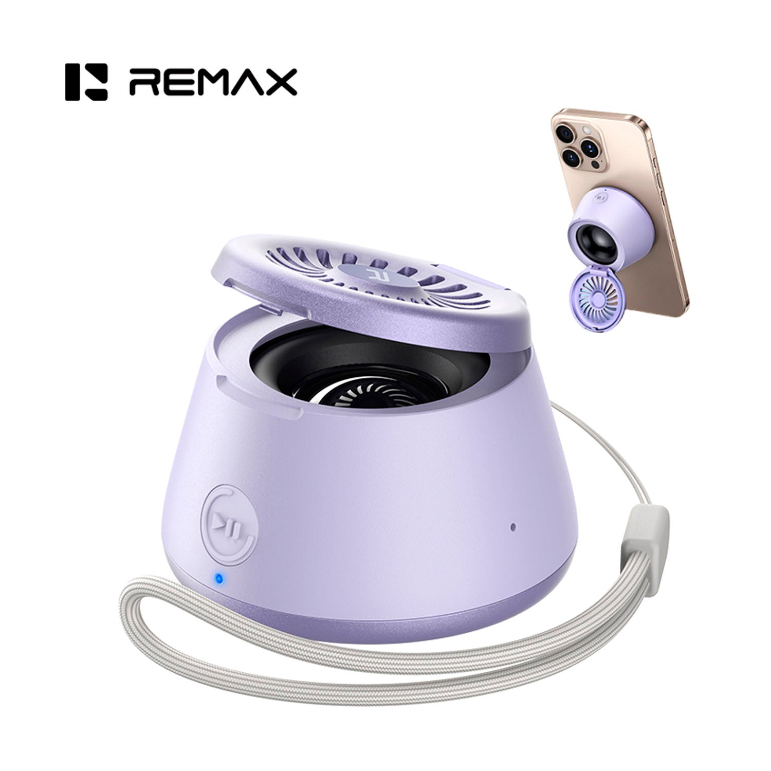 REMAX - Parlante Magnético RB-MB02 Celeste Bluetooth 5.3 5W