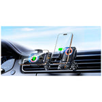 REMAX - Cargador Inalámbrico RM-C27 Negro 15W Soporte para Auto Qi