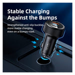 REMAX - Cargador para Auto RCC215 Negro 58W USB-A + USB-C Carga Rápida