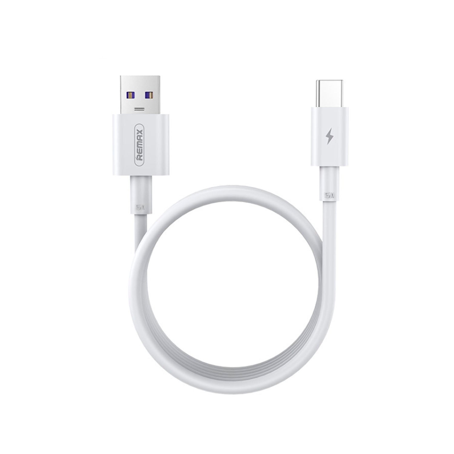REMAX - Cable RC-183A USB a USB Tipo-C Blanco 6A Carga Rápida 2m