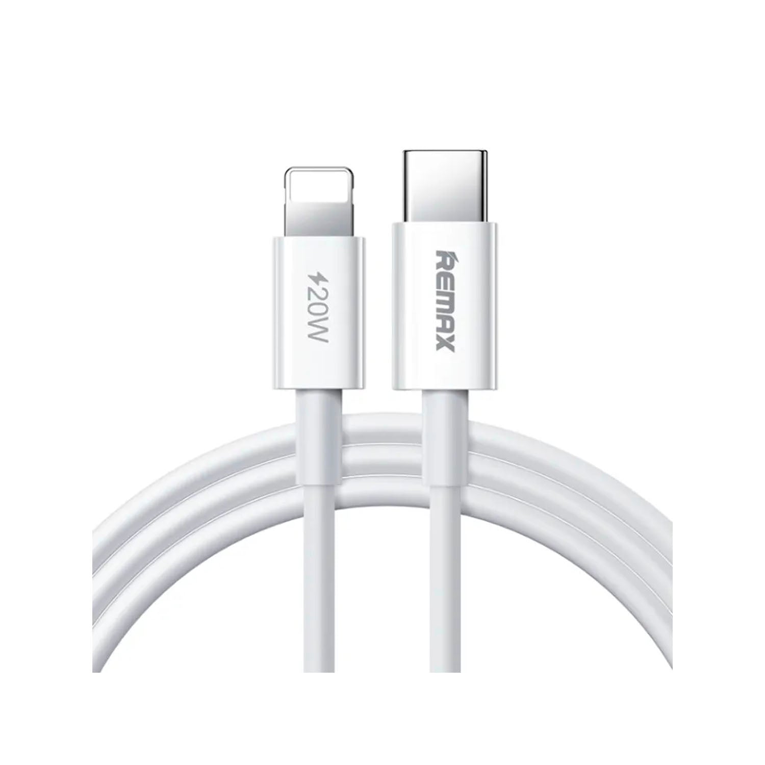 REMAX - Cable USB-C a Lightning RC-183i Blanco 2 Metros Carga Rápida PD