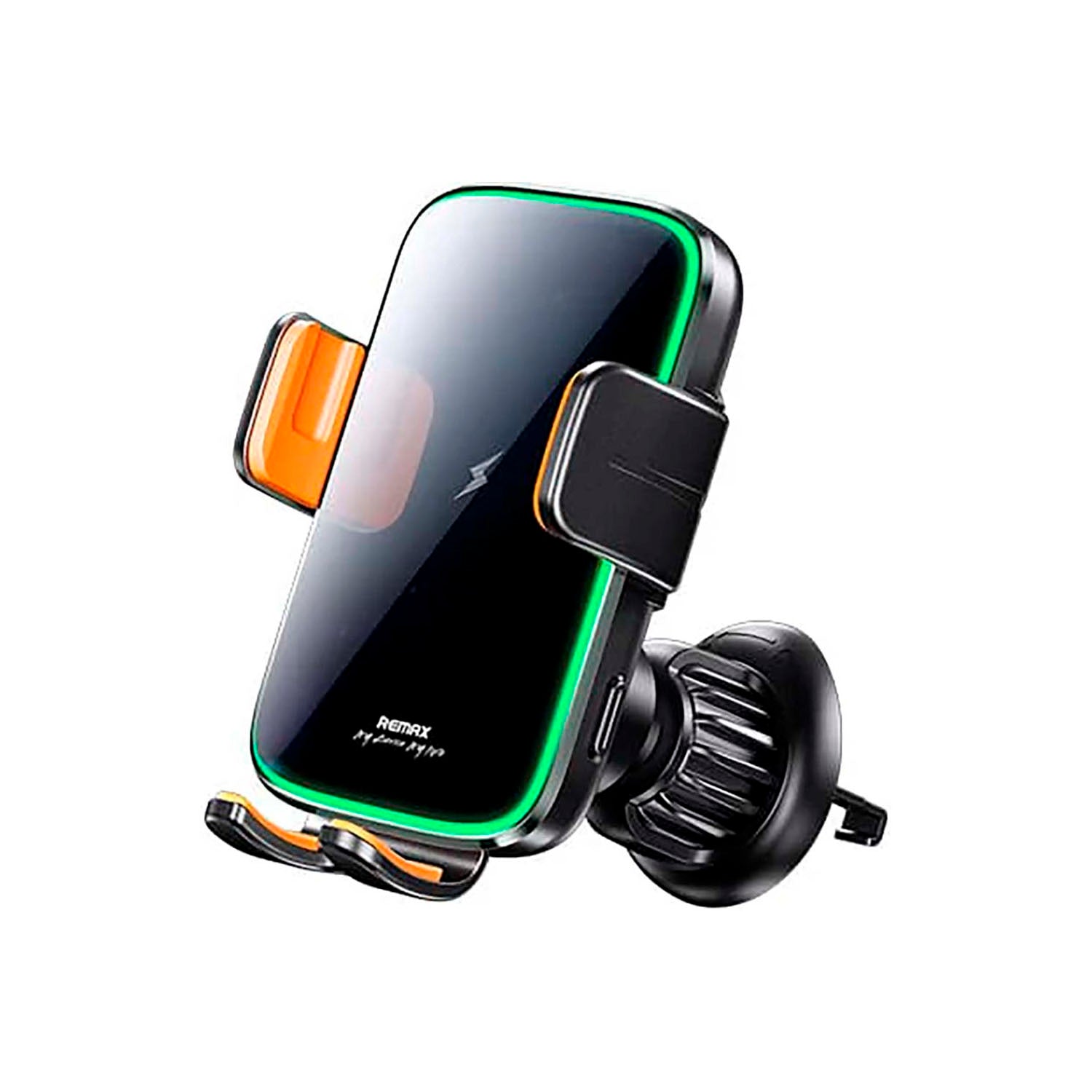 REMAX - Cargador Inalámbrico RM-C69 Negro 15W para Auto Qi USB-C