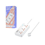 REMAX - Extensión Power Strip RP-U153 Blanco 3 Tomas AC USB USB-C 20W