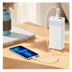 Remax - Power Bank RPP-320 Blanco 30000mAh PD 20W + QC 22.5W Linterna