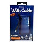 Remax - Power Bank RPP-19 Azul 10000mAh Cable Integrado