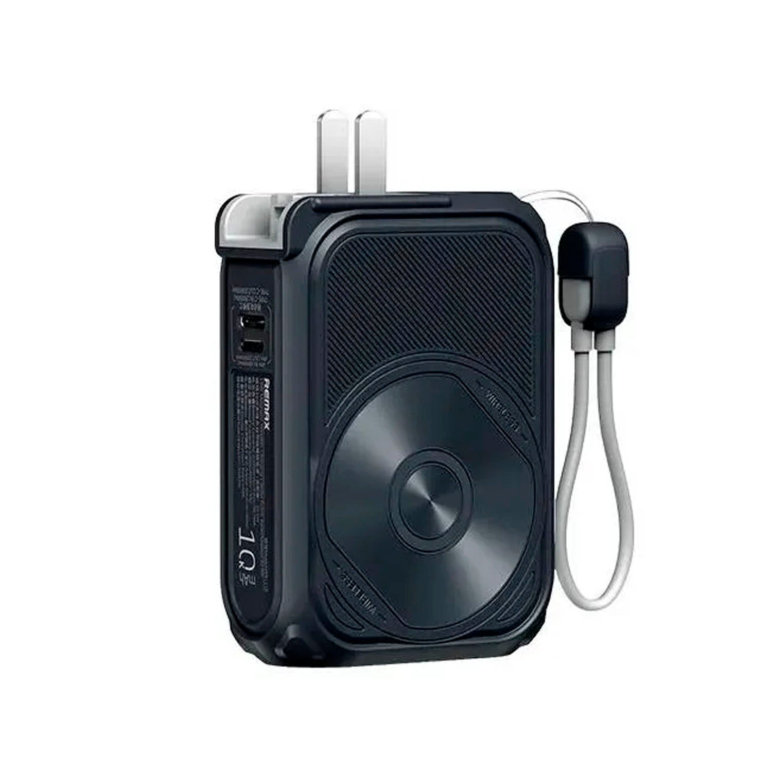 Remax - Power Bank RPP-116 Magnético 22.5W Negro Enchufe Integrado