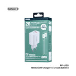 REMAX - Cargador Rápido RP-U120 Blanco 20W Fast Charger Set