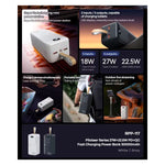 REMAX - Power Bank RPP-117 Gris 50000mAh PD 27W Carga Rápida
