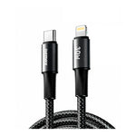 REMAX - Cable CB25 USB Tipo-C a Lightning Negro 30W Carga Rápida 1.2m