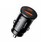 REMAX - Cargador para Auto RCC358 Negro Carga Rápida 30W USB-A + USB-C