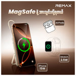 REMAX - Power Bank Magnético MC-01 3 en 1 Silver 10000mAh 15W