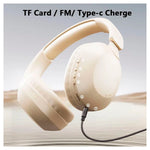 Audífonos Inalámbricos Remax RB-705HB Beige Bluetooth 5.4 con Ranura MicroSD