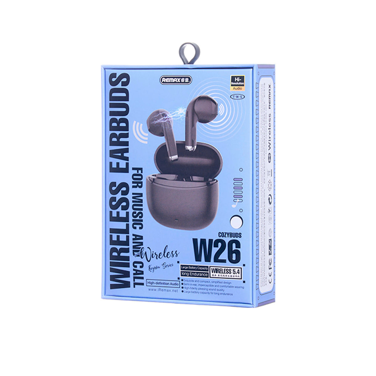 Audífonos Inalámbricos Remax CozyBuds W26 Negro TWS BT V6