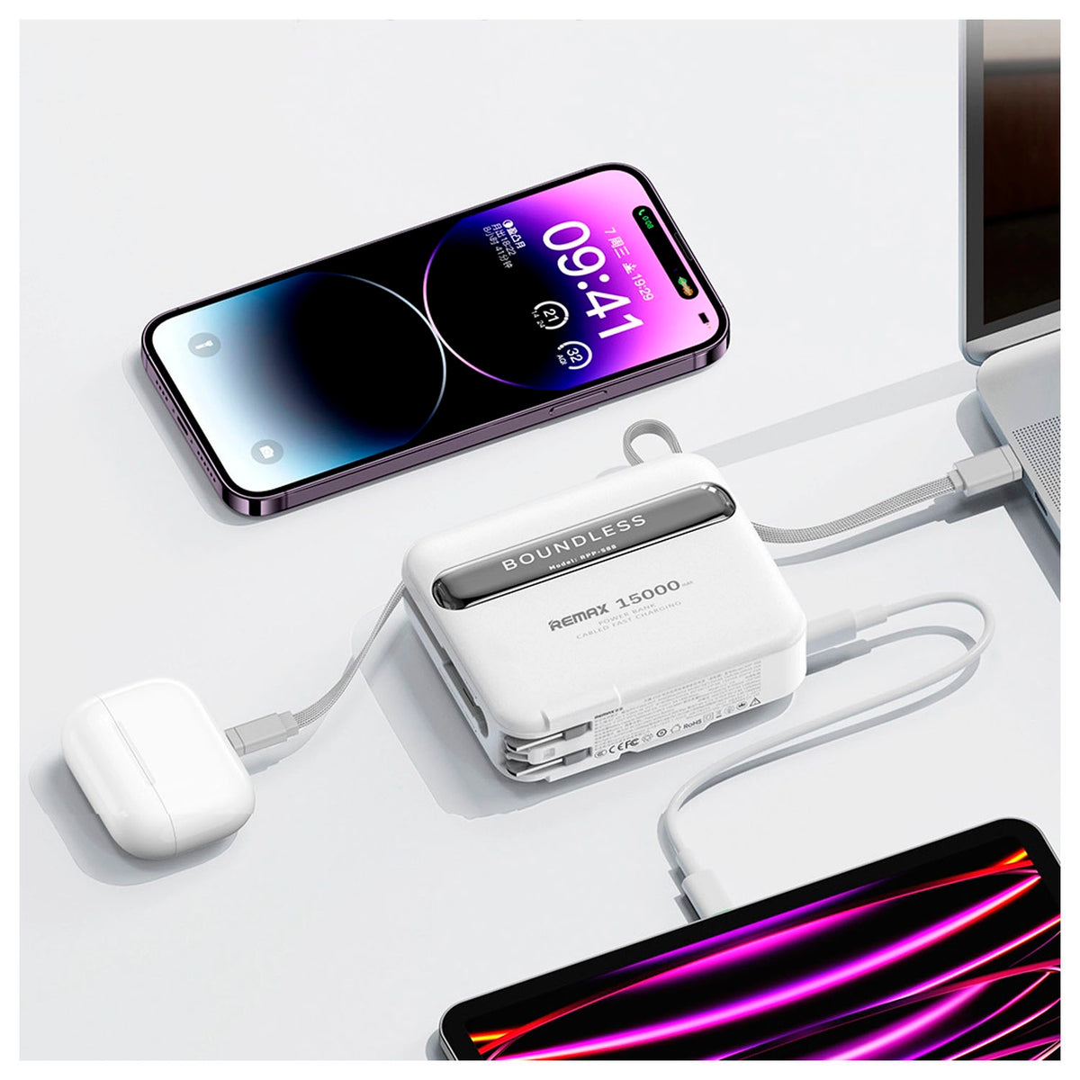 Power Bank Remax RPP-588 Negro 15000mAh 45W PD