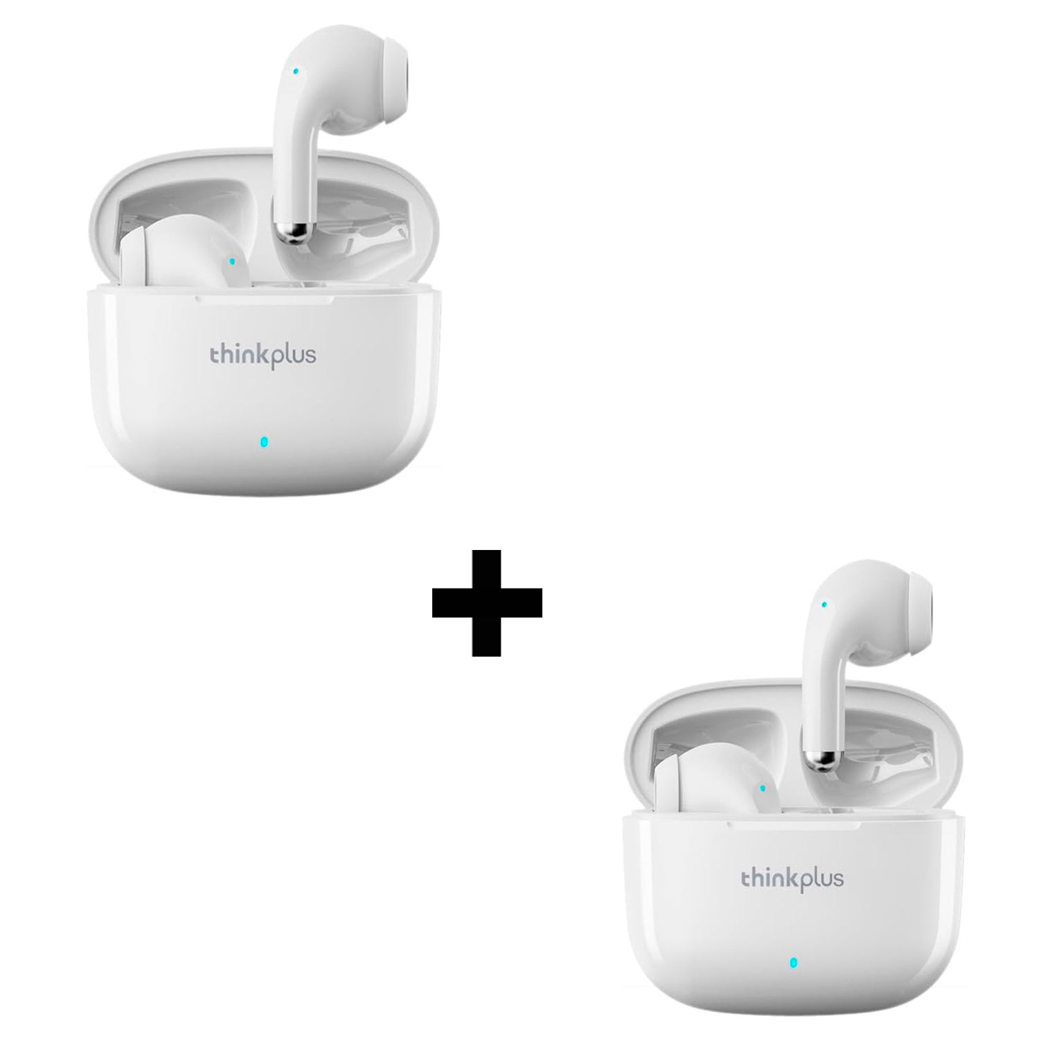 Lenovo - Pack x2 Audífonos LP40 Pro Blanco TWS IPX5 Bluetooth 5.1