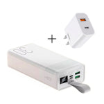 Remax - Combo RPP-320 Blanco 30000mAh + Cargador RP-U68 20W