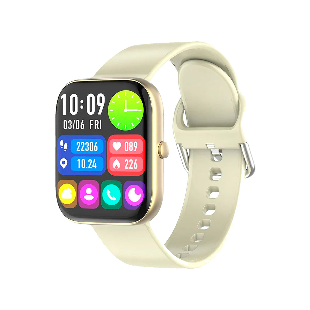 Combo Smartwatch Vidvie SW1618 Dorado + Audífonos Lenovo LP40 Pro Negro