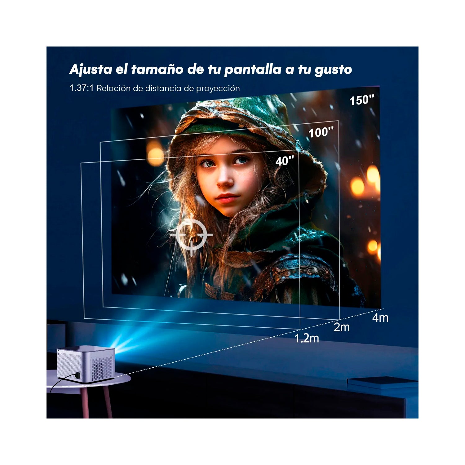 Magcubic - Proyector HY350 Plata Full HD 1080p Android 11 Wi-Fi 6